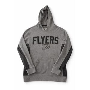Philadelphia Flyers Hoodie Medium Gray NHL Hockey Pullover Sweatshirt Logo